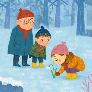 Gute-Nacht-Geschichte bzw. Wintergeschichte: Entdeckungstour durch den Winterwald