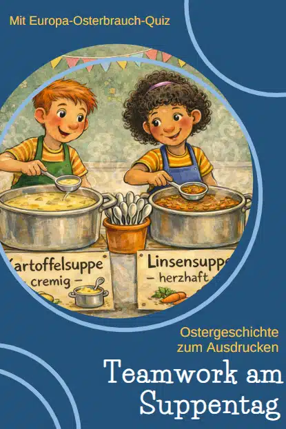 Kurze Ostergeschichte zum Ausdrucken: Teamwork am Suppentag Kurze Ostergeschichte zum Ausdrucken: Teamwork am Suppentag
