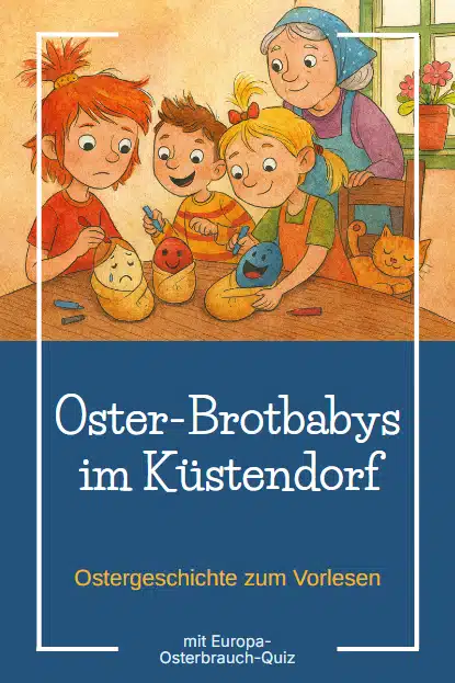 Kurze Ostergeschichte für Kinder: Oster-Brotbabys im Küstendorf Kurze Ostergeschichte für Kinder: Oster-Brotbabys im Küstendorf