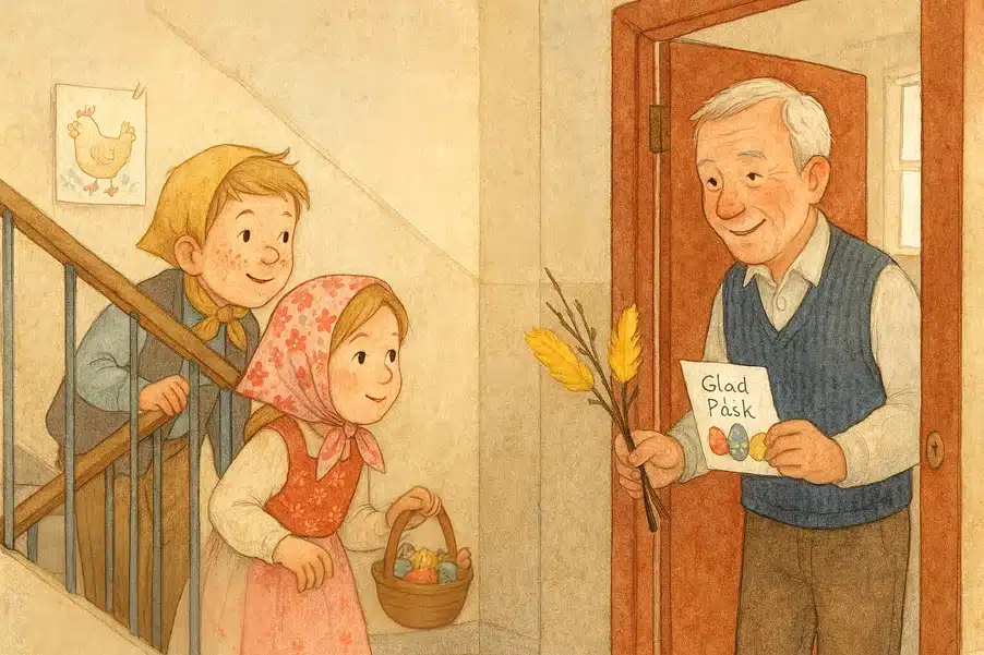 Ostergeschichte für Kinder: Osterhexen-Überraschung für den Nachbarn