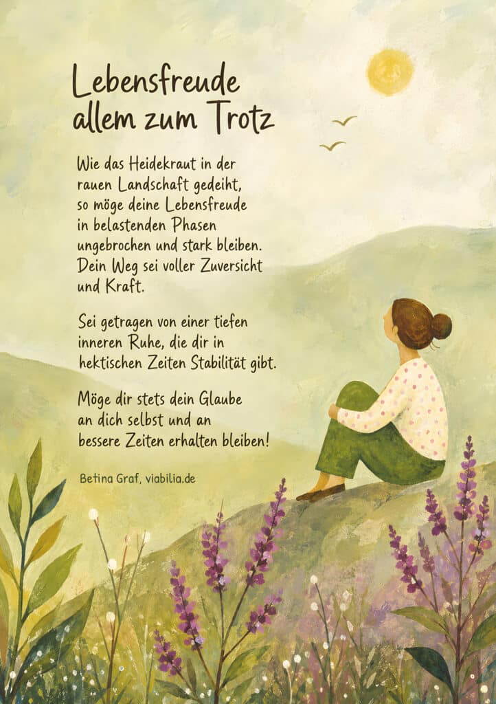 Postkarte Hoffnung: Lebensfreude allem zum Trotz