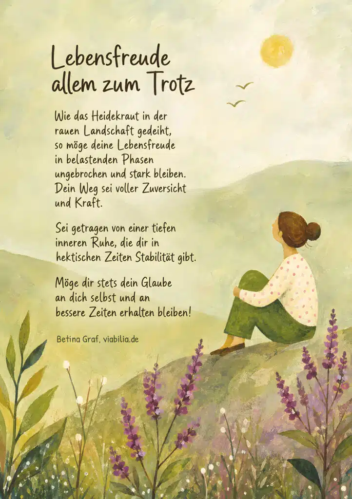 Postkarte Hoffnung: Lebensfreude allem zum Trotz