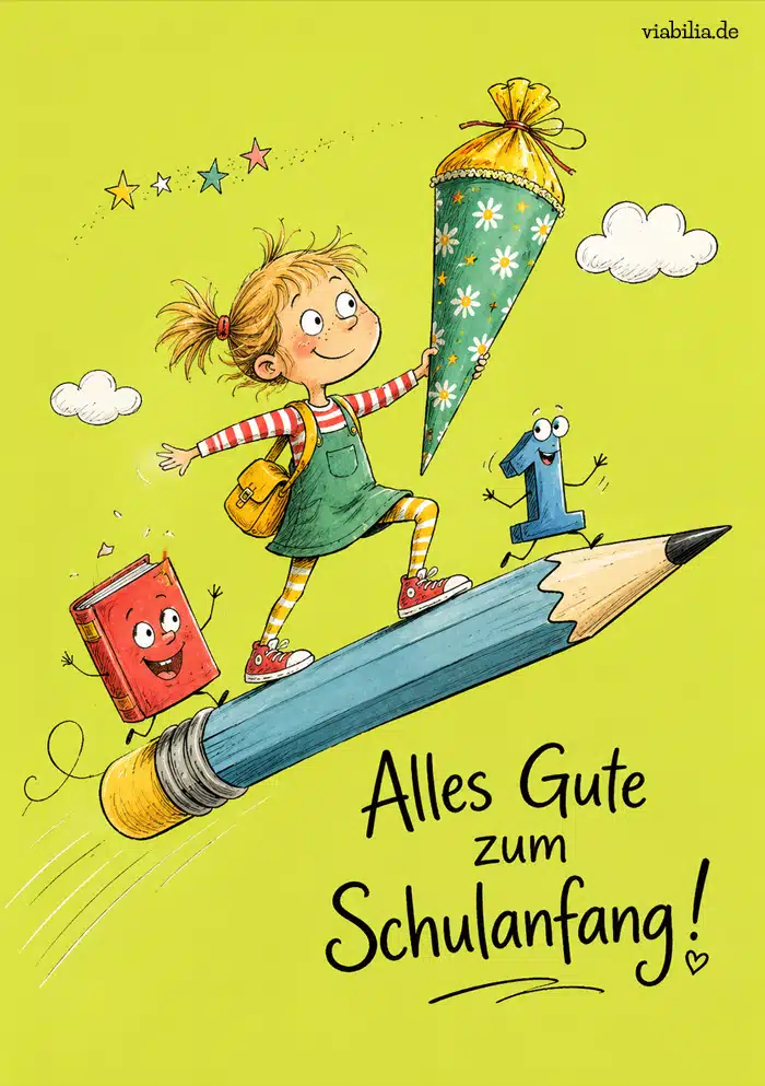 Alles Gute zum Schulanfang Mädchen Alles Gute zum Schulanfang Mädchen