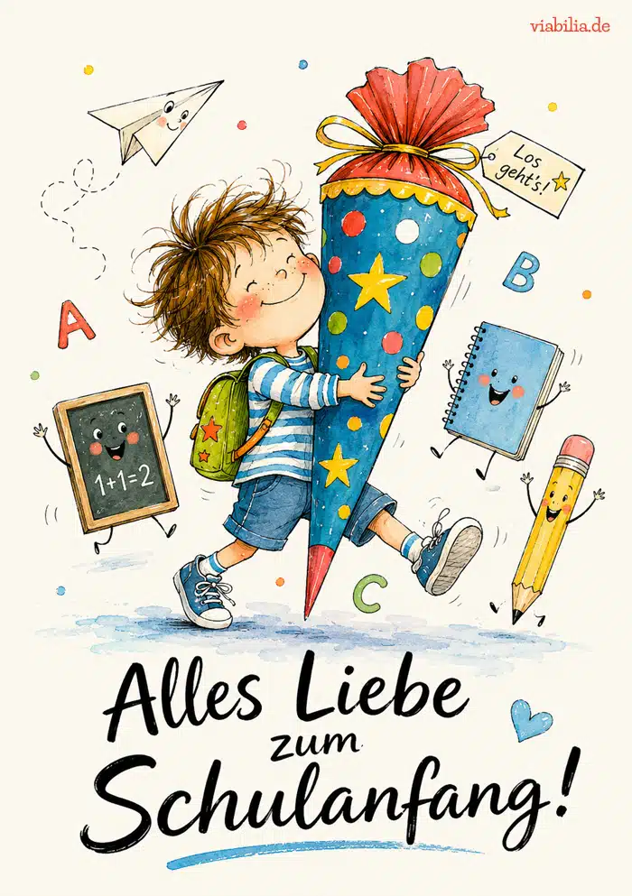 Alles Liebe zum Schulanfang für einen Jungen Alles Liebe zum Schulanfang für einen Jungen