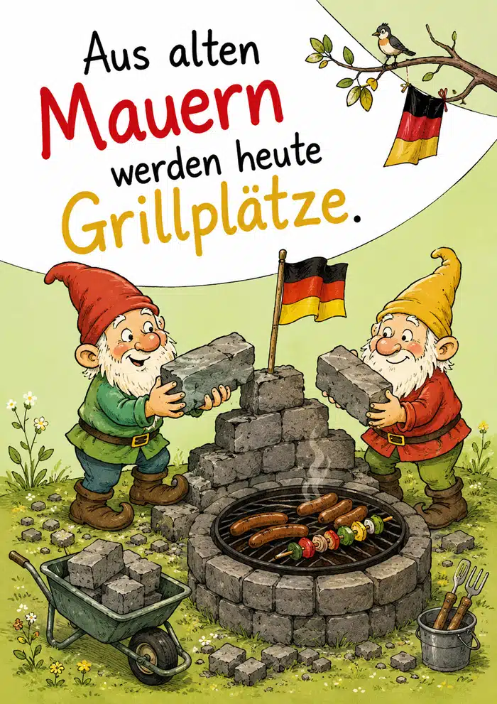 Lustiges Bild zur Wiedervereinigung Deutschlands Lustiges Bild zur Wiedervereinigung Deutschlands