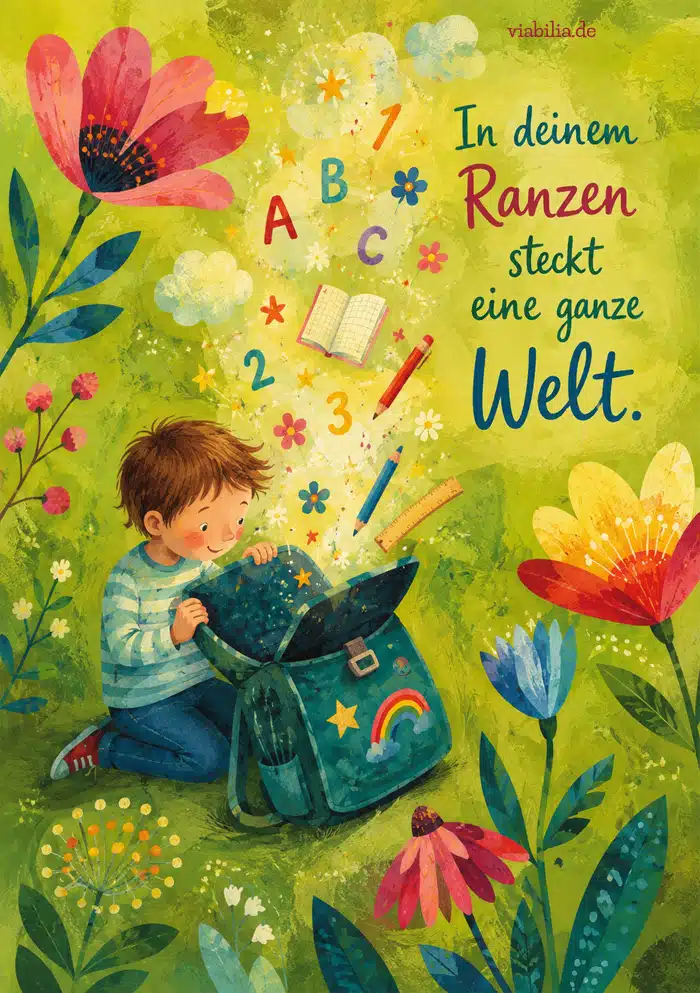 Glückwünsche zur Einschulung an einen Jungen: In deinen Ranzen steckt eine ganze Welt Glückwünsche zur Einschulung an einen Jungen: In deinen Ranzen steckt eine ganze Welt