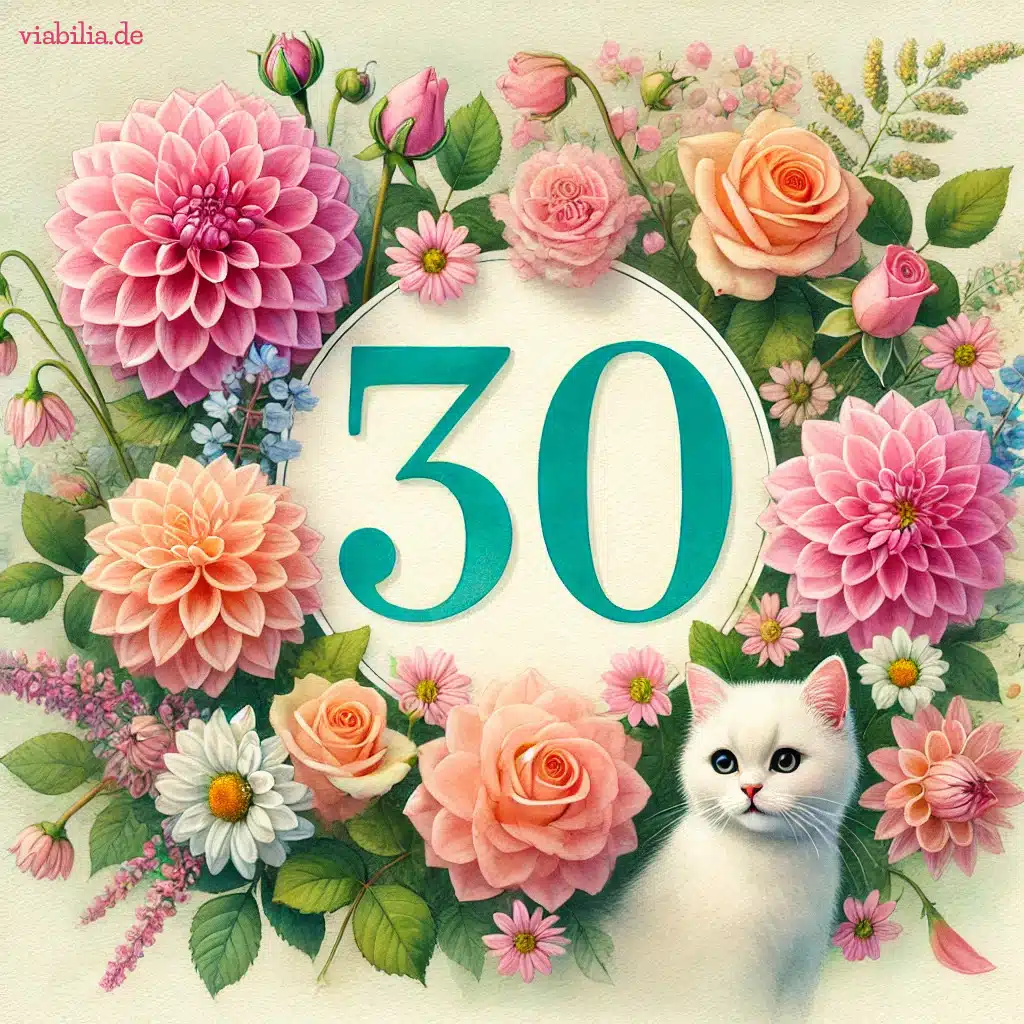 30. Geburtstag mit Kätzchen süß