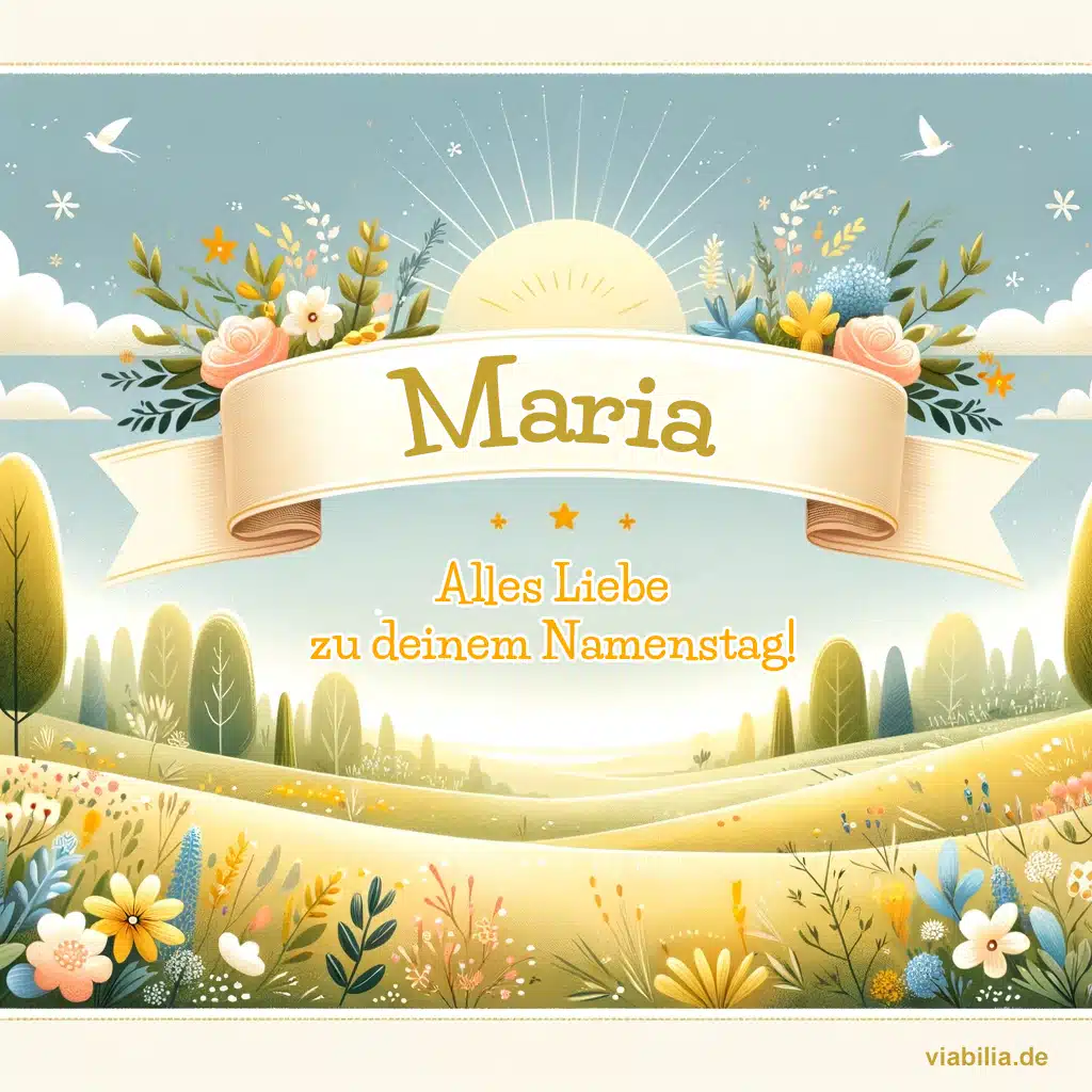 Maria, alles Liebe zu deinem Namenstag! Namenstag Maria: Alles Liebe