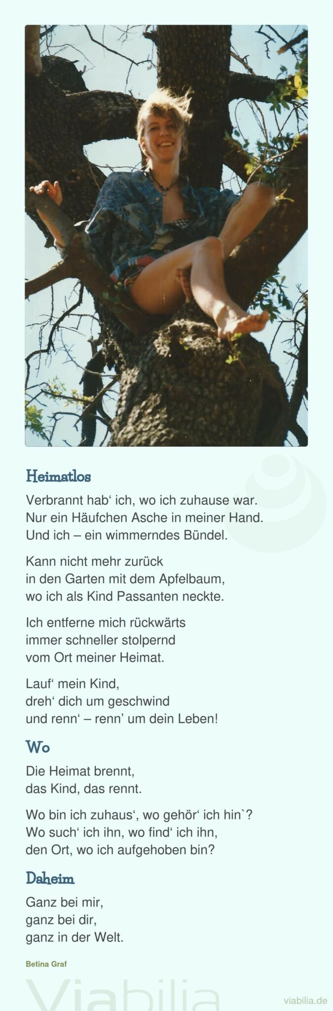 Gedicht von Betina Graf: Heimatlos