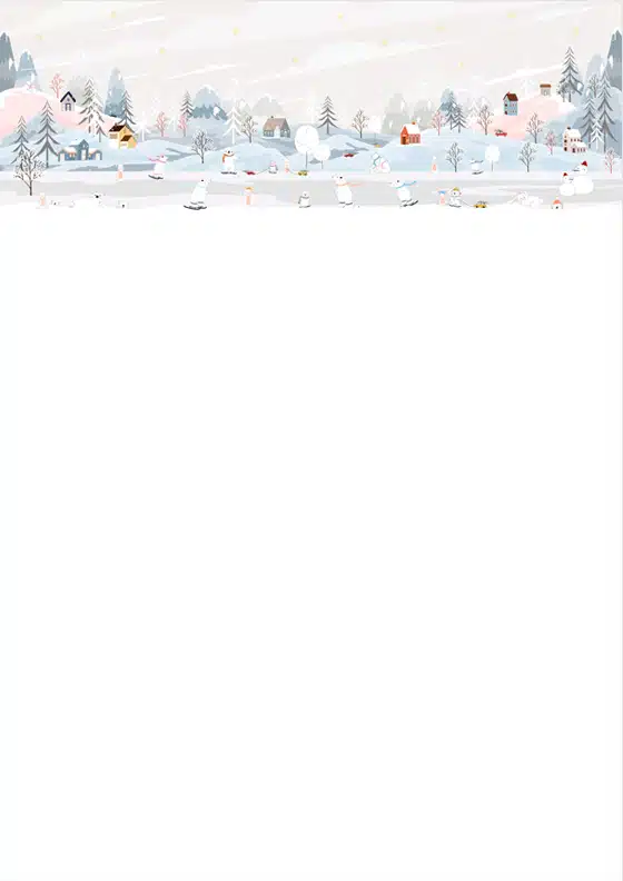 Winterliches Weihnachtsbriefpapier für Kinder, Briefpapier-ID: 56124 Winterliches Weihnachtsbriefpapier für Kinder