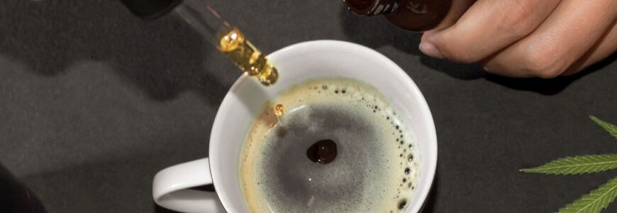 CBD-Öl in Kaffee tropfen