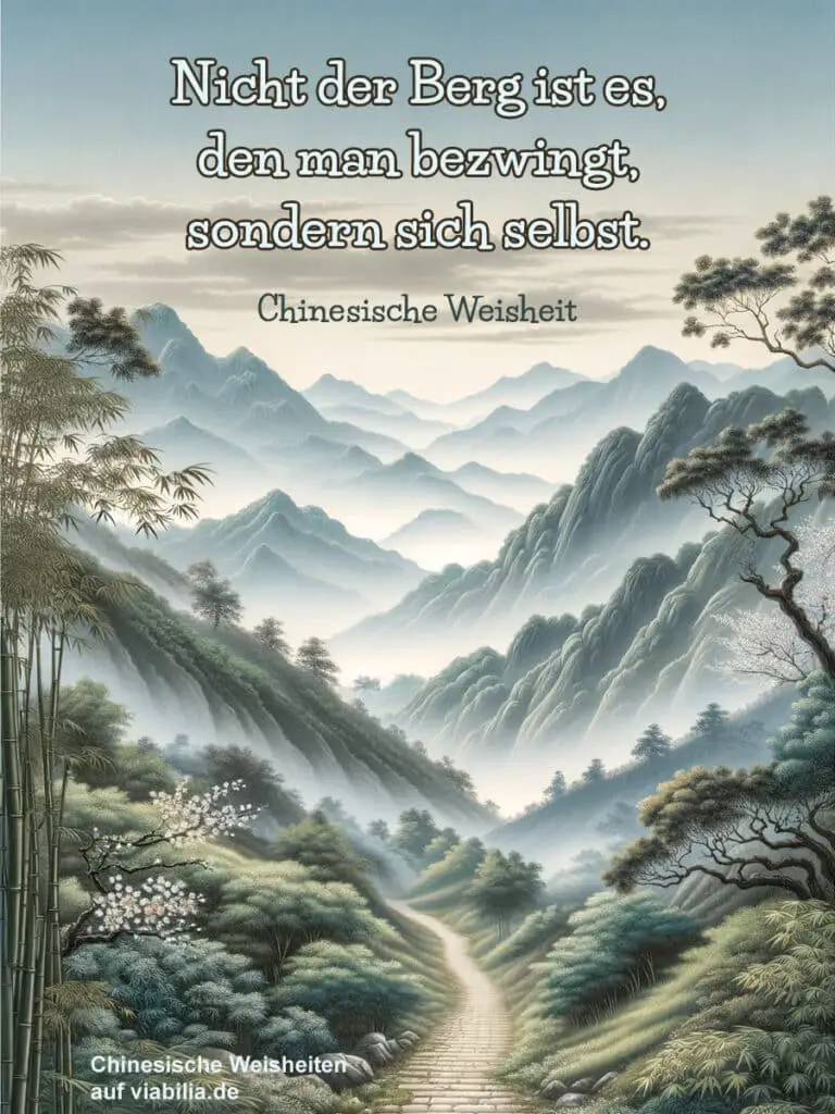 Chinesische Weisheiten auf Bild