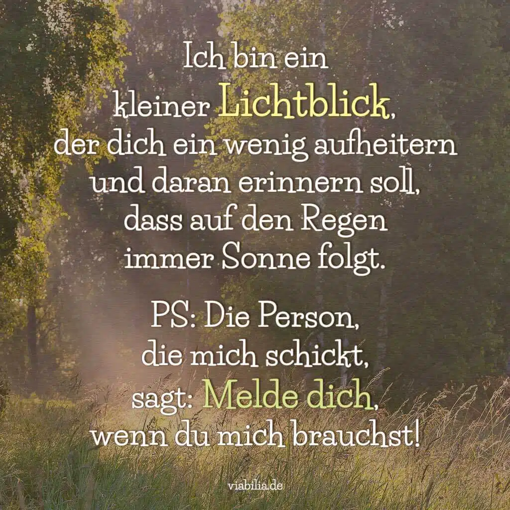 Ein Lichtblick zur Aufheiterung Ein Lichtblick zur Aufheiterung