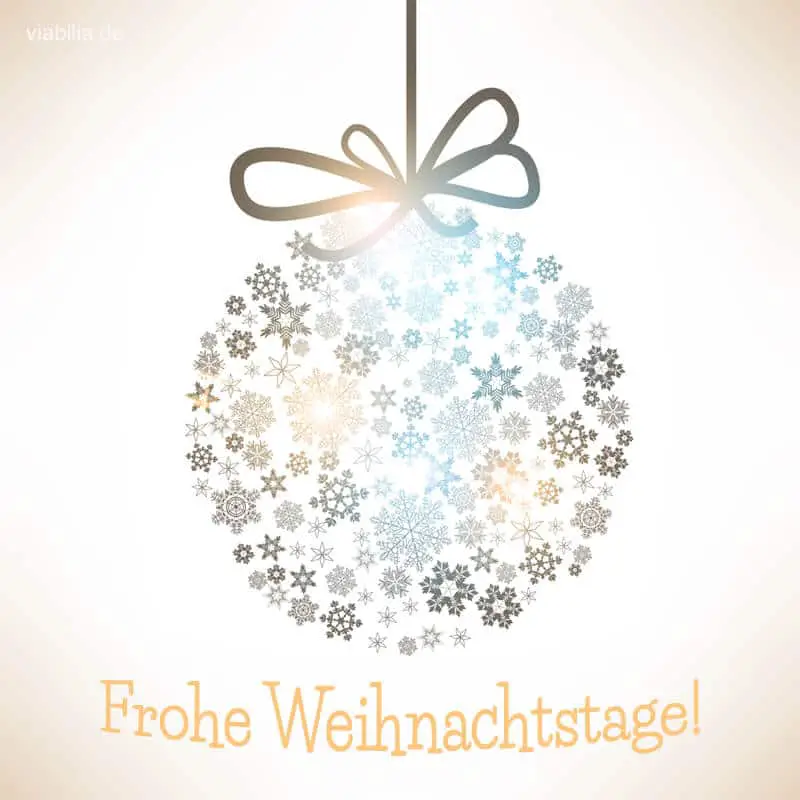 Frohe Weihnachtstage mit edler Christbaumkugel via WhatsApp wünschen