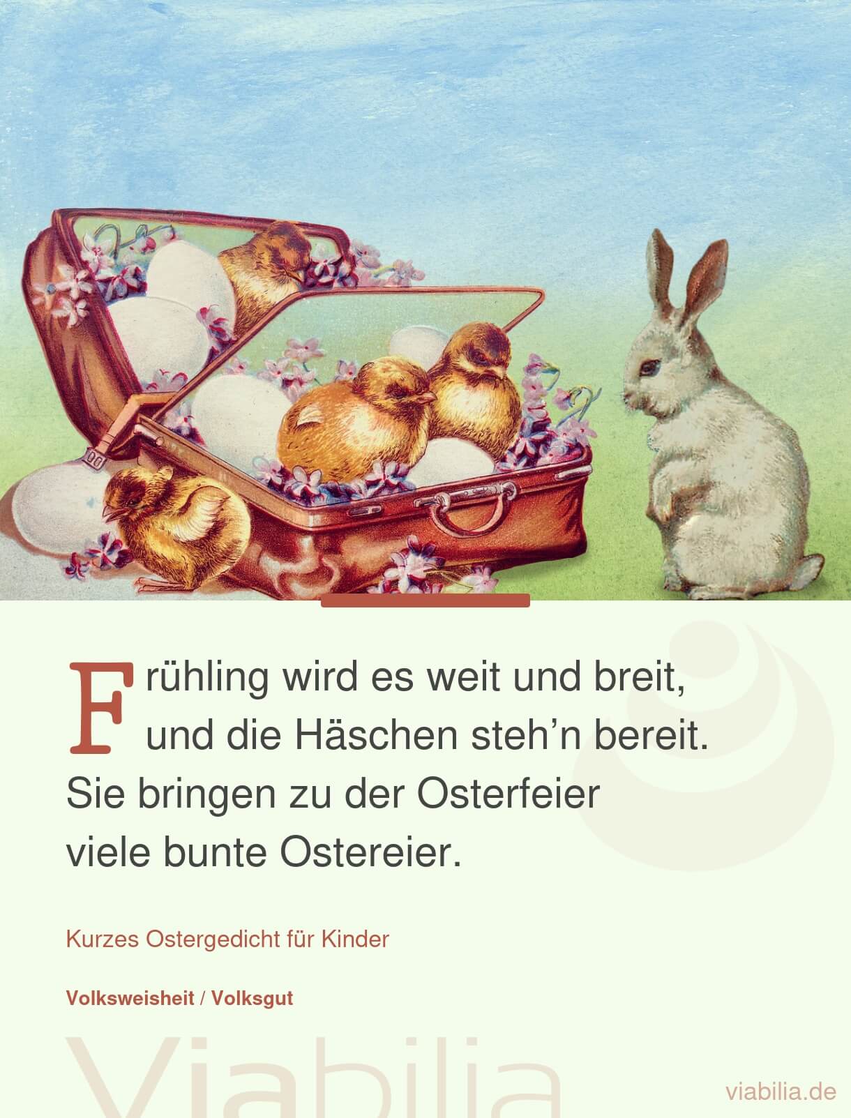 Frühlingsgedicht zu Ostern für Kinder Frühlingsgedicht zu Ostern für Kinder