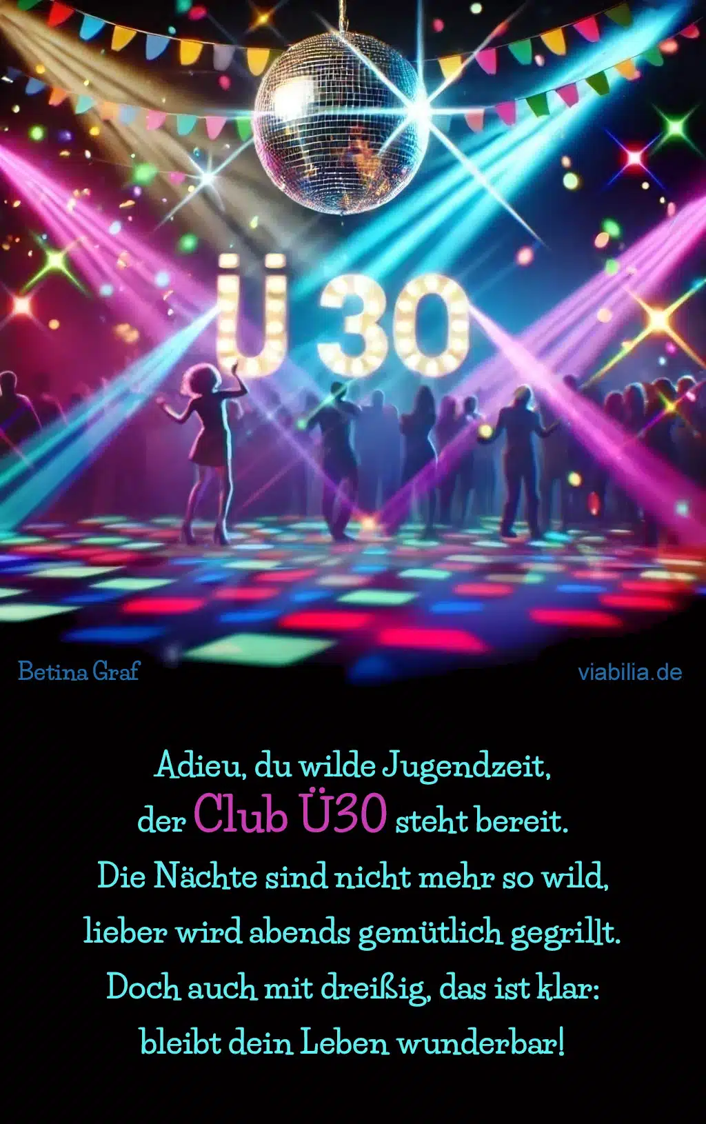 Glückwünsche zum 30 Geburtstag mit Ü30-Gedicht