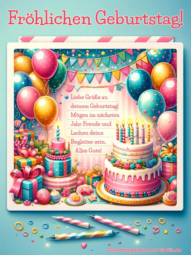 Geburtstagskarte: einen fröhlichen Geburtstag wünschen