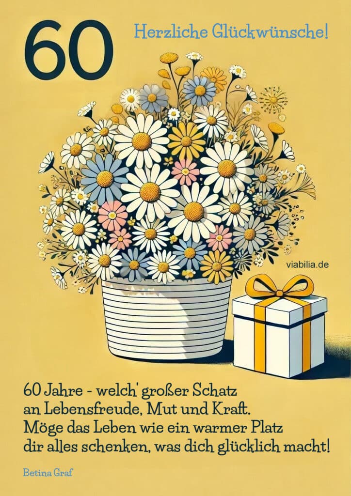 Geburtstagskarte zum 60. Geburtstag