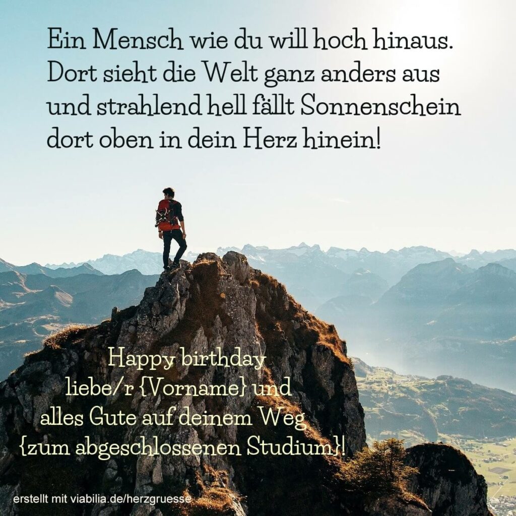 Geburtstagswünsche für Wanderer und Bergsteiger
