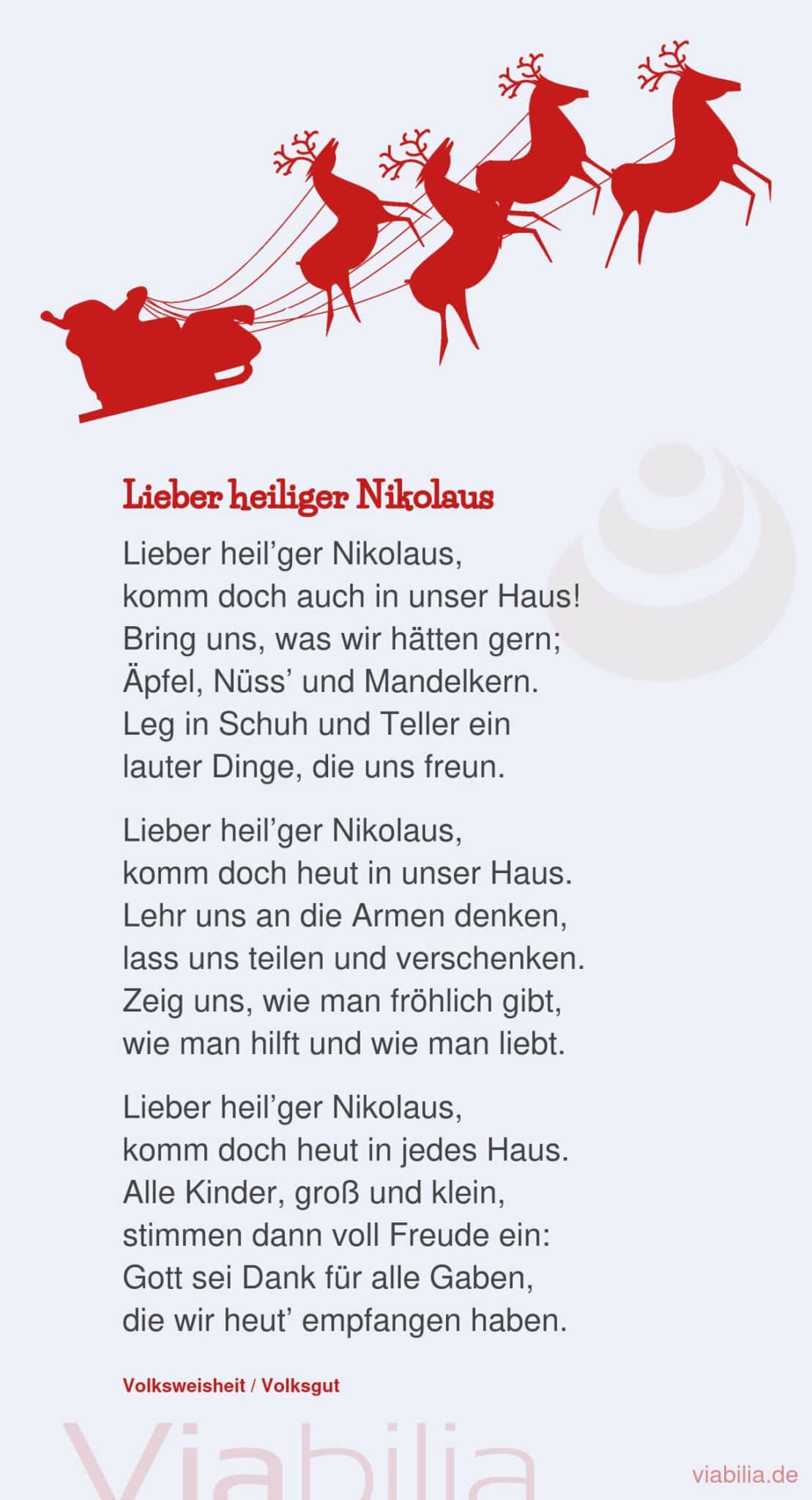 Adventsgedicht zum Nikolaustag: lieber, heiliger Nikolaus Adventsgedicht zum Nikolaustag: lieber, heiliger Nikolaus