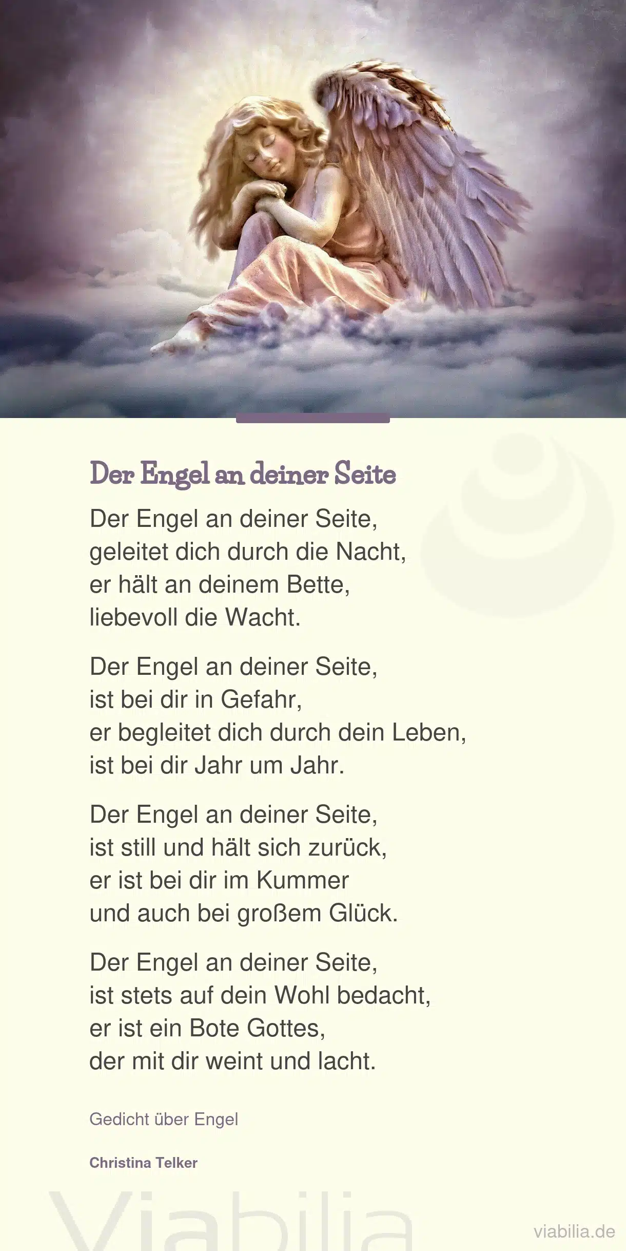 Engelsgedicht: Der Engel an deiner Seite