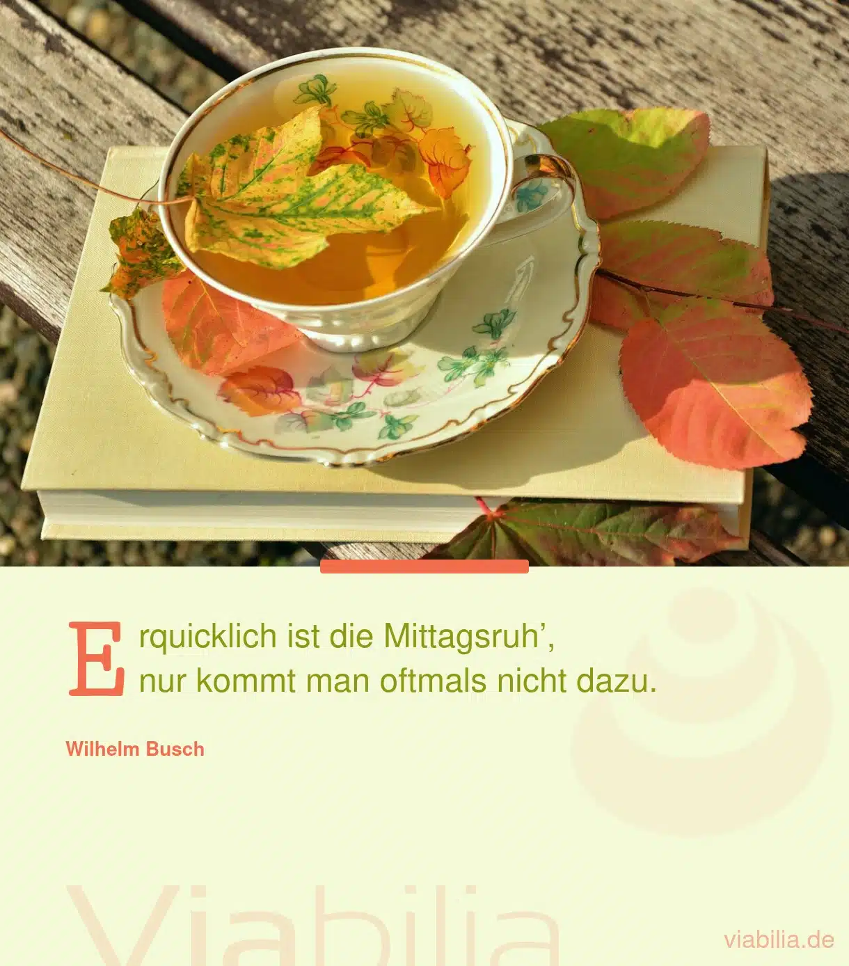 Gedicht: erquicklich ist die Mittagsruh