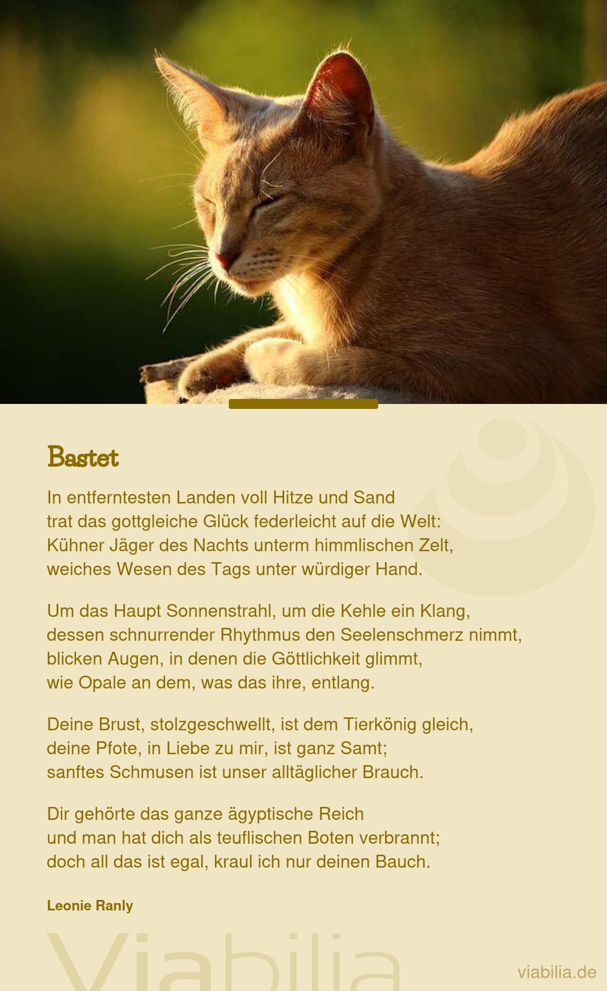Katzen-Gedicht: Bastet