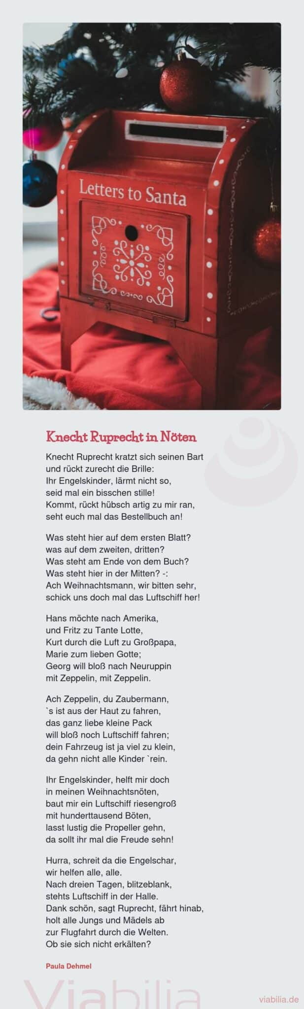 Gedicht: Knecht Ruprecht in Nöten Gedicht: Knecht Ruprecht in Nöten