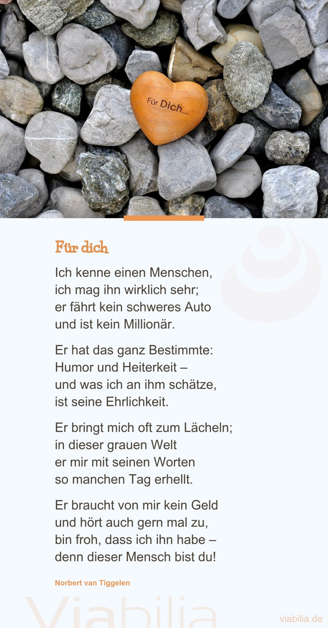 Freundschaftsgedicht: Für dich - ich mag dich sehr