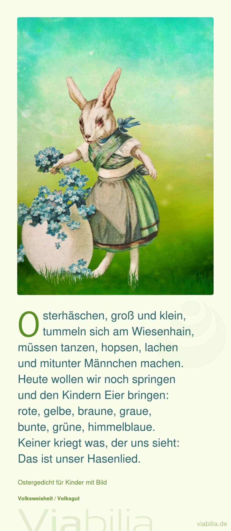 Osterhasen-Gedicht für kleine Kinder Osterhasen-Gedicht für kleine Kinder