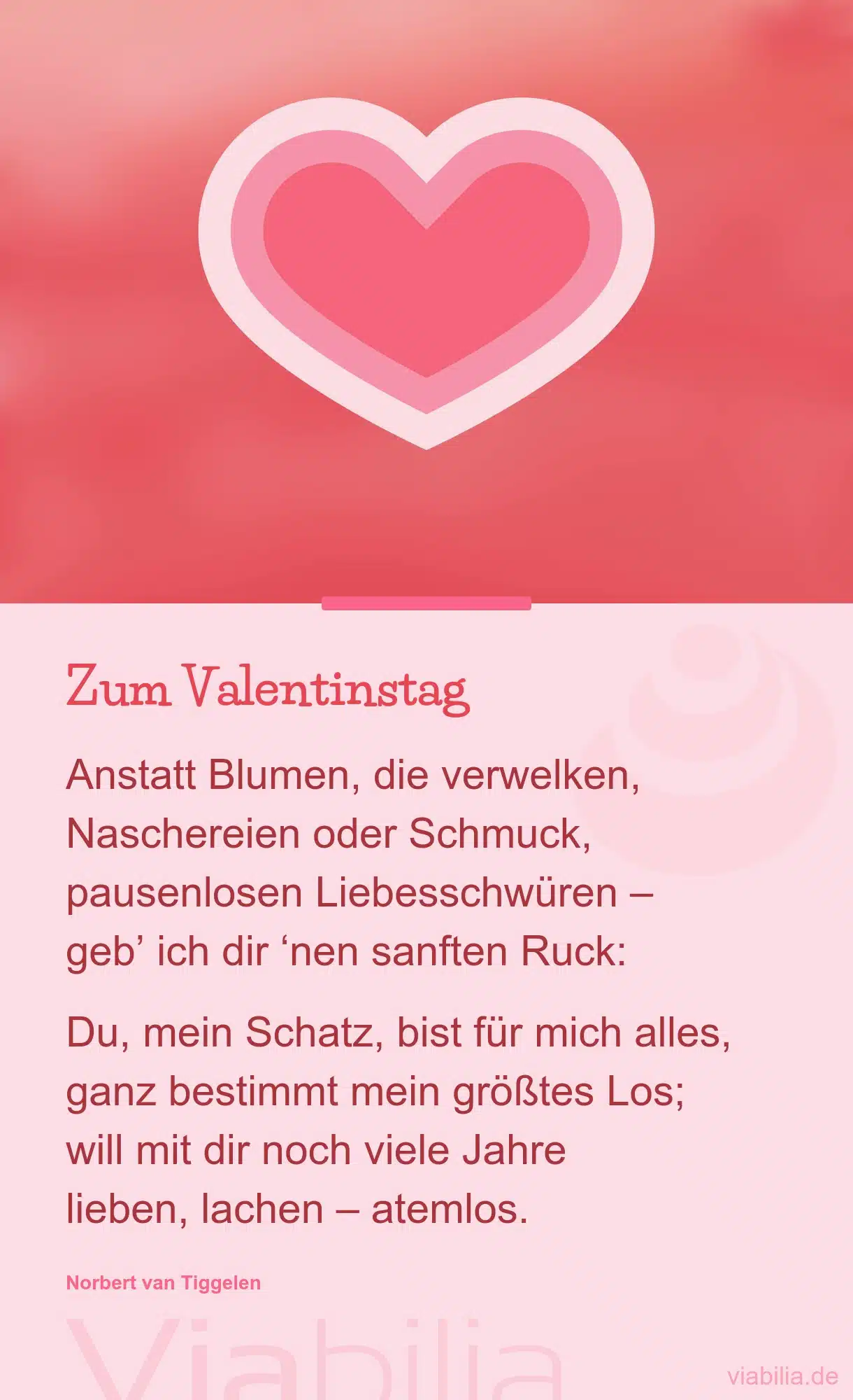 Zum Valentinstag ein Gedicht