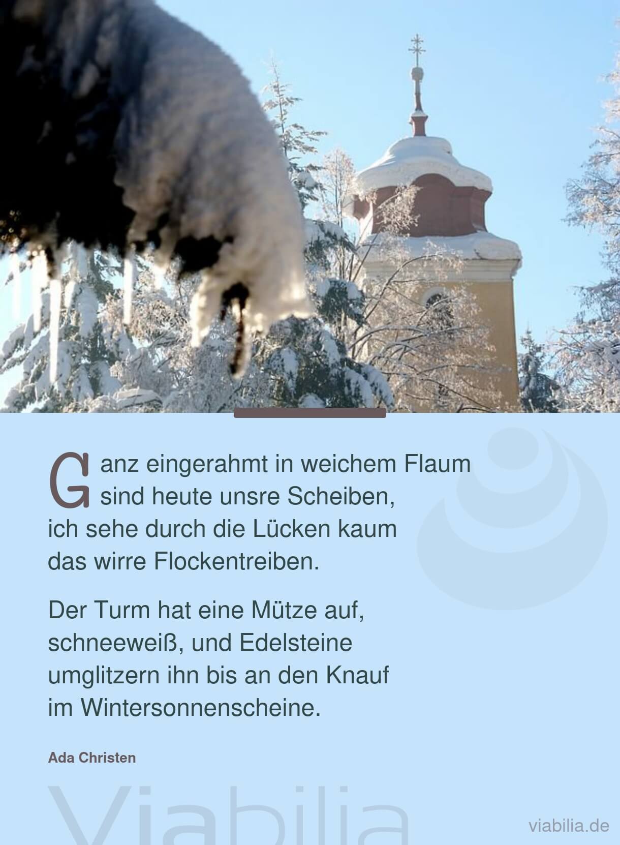 Gedicht für den Winter: Flockentreiben Gedicht für den Winter: Flockentreiben