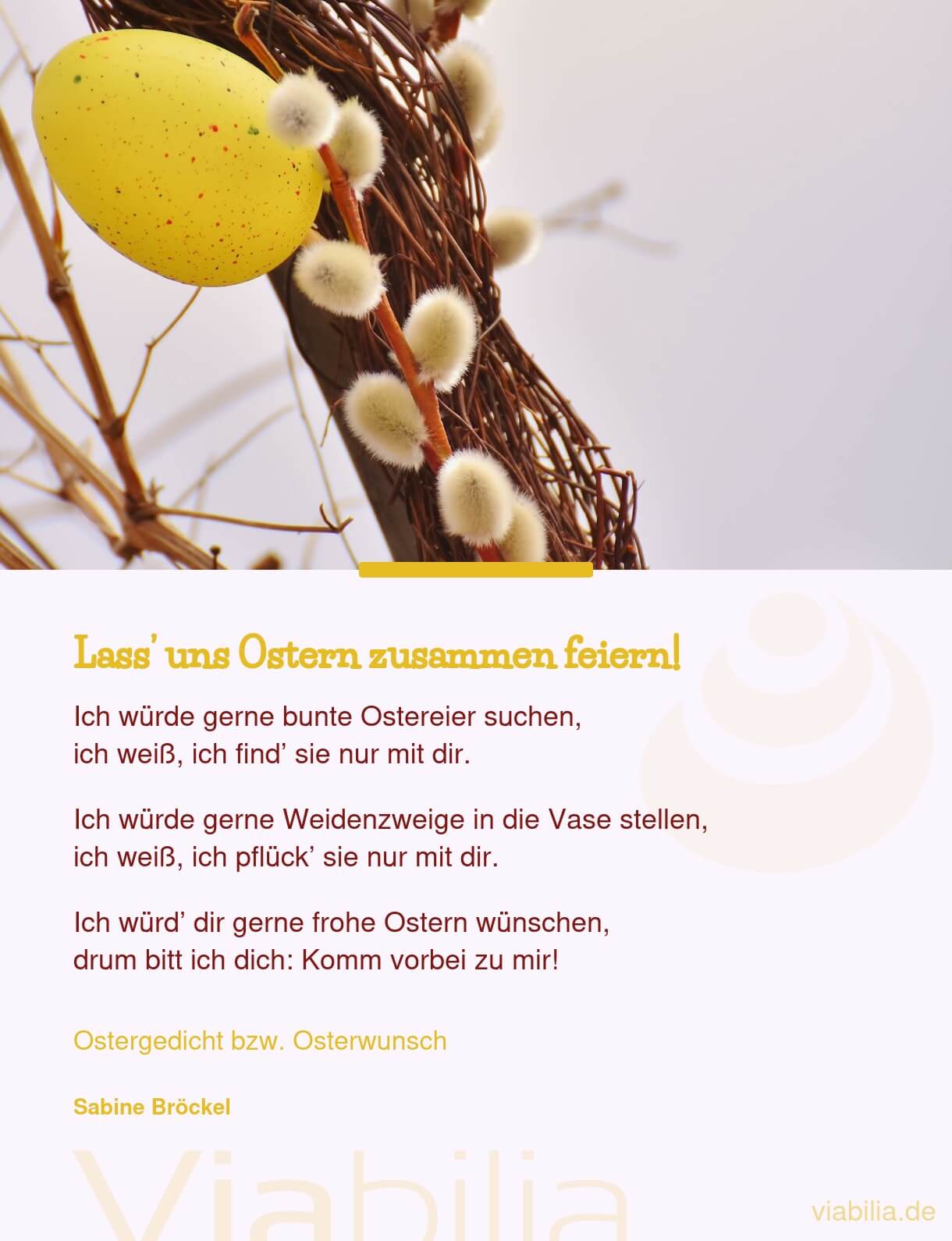 Gedicht: zusammen Ostern feiern