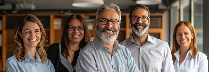 Glückliches Team