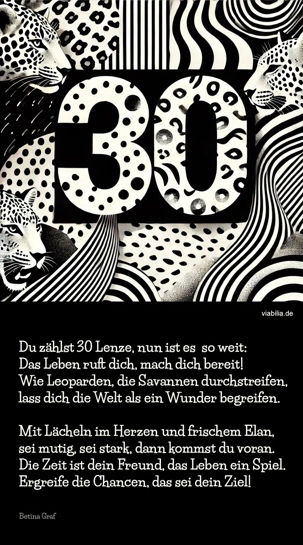 Glückwunsch-Gedicht zum 30. Geburtstag