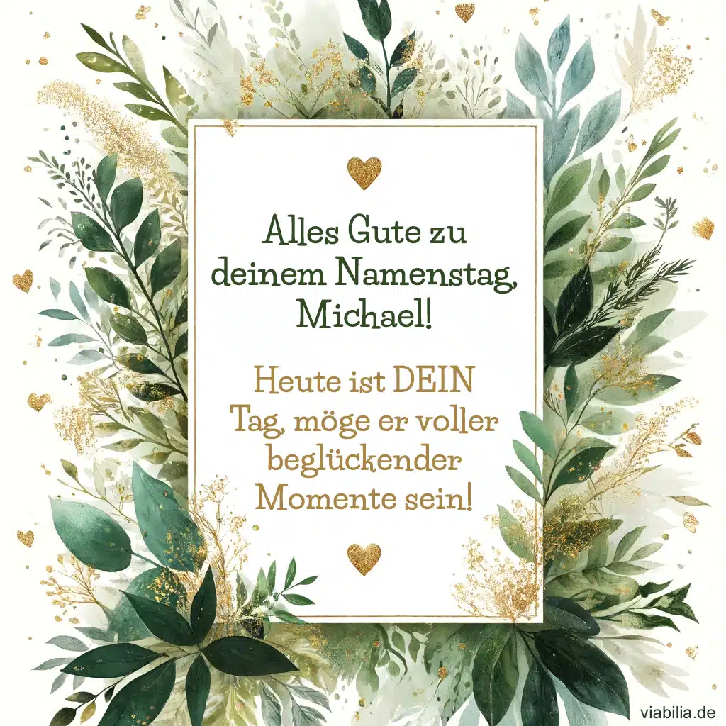 Glückwunsch zum Namenstag Michael Namenstag Michael - 29.9.