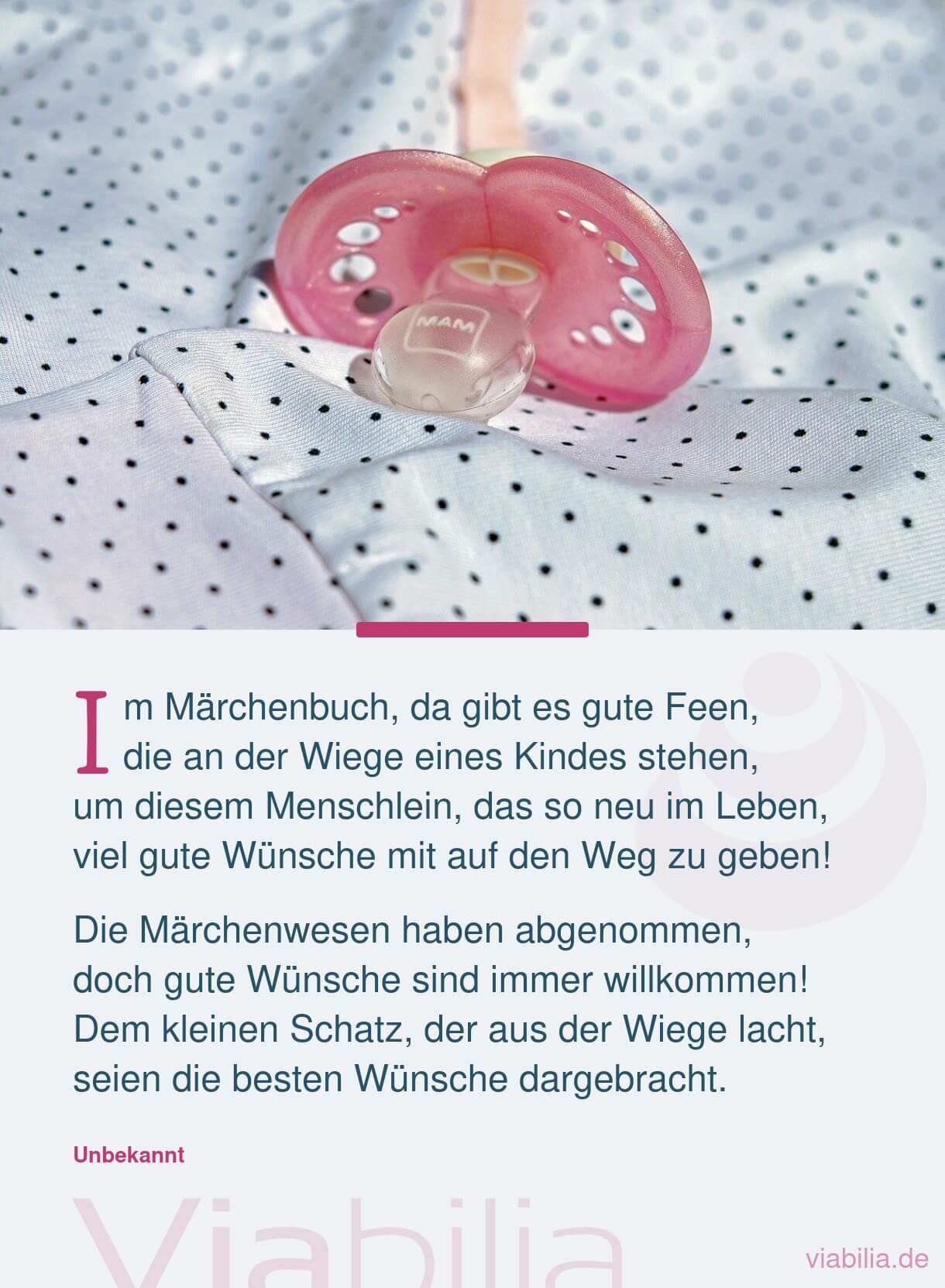 Gute Wünsche für den kleinen Schatz