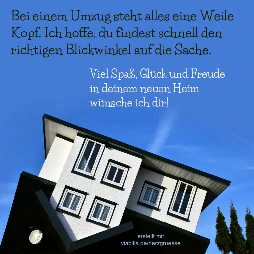 Neuanfang nach Umzug: gute Wünsche fürs neue Heim