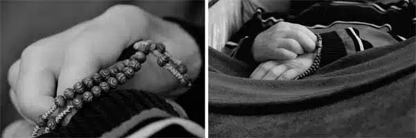 Fotos von Händen, post mortem