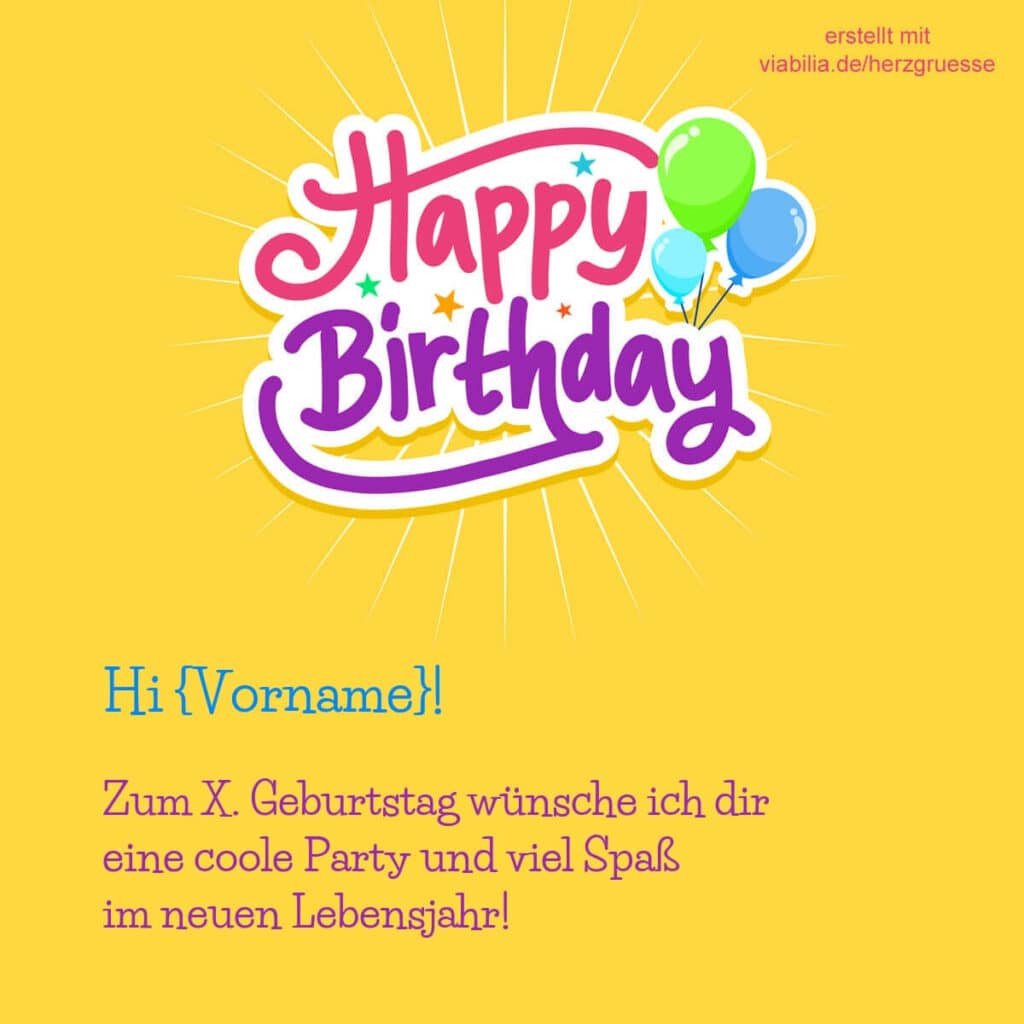Happy Birthday - Geburtstagswünsche