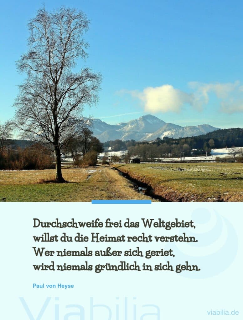 Denkanstöße und Sprüche über Heimat finden