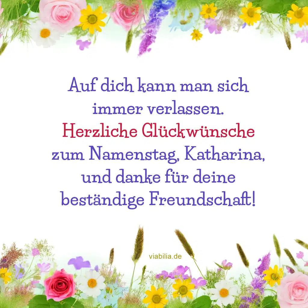 Herzliche Glückwünsche zum Namenstag Katharina mit Dank für Freundschaft Herzliche Glückwünsche zum Namenstag Katharina mit Dank für Freundschaft