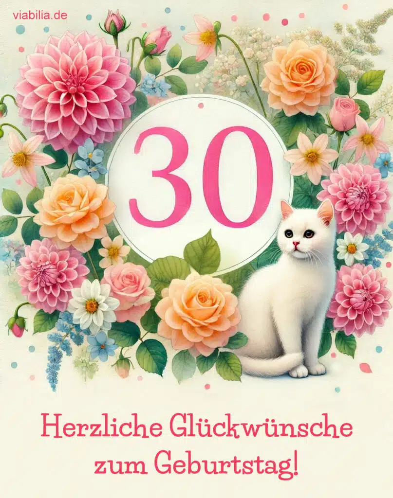 Herzliche Glückwünsche zum 30. Geburtstag