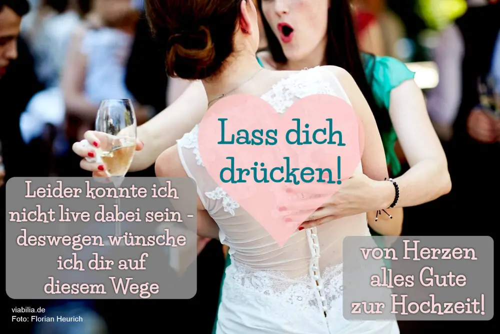 Lass dich drücken! – Hochzeitsgruß, wenn man nicht anwesend sein konnte