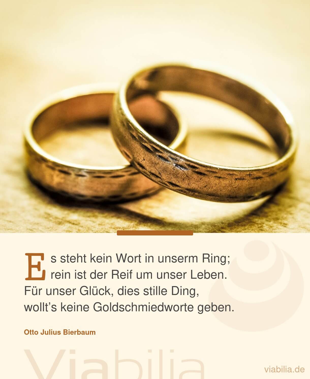 Hochzeitsspruch: Ring und Glück