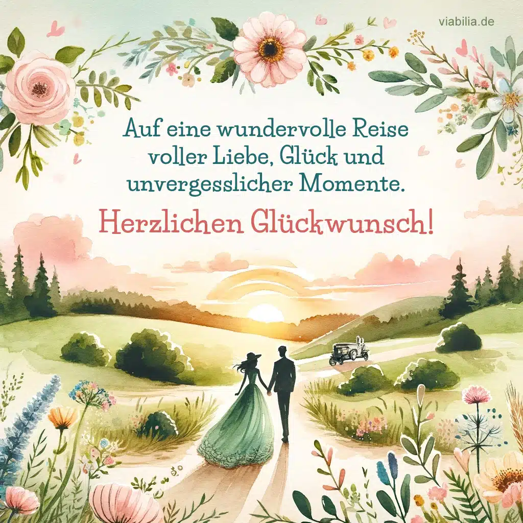 Romantische Hochzeitswünsche für eine wundervolle gemeinsame Reise