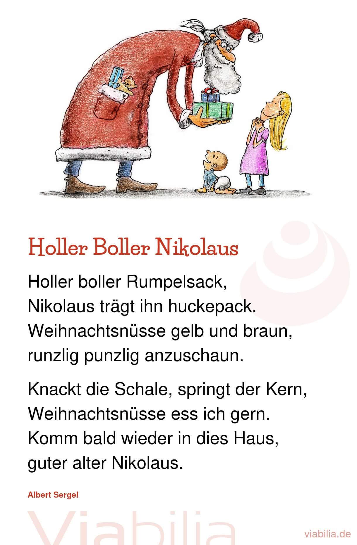 Bekanntes Nikolausgedicht zur Adventszeit Bekanntes Nikolausgedicht zur Adventszeit