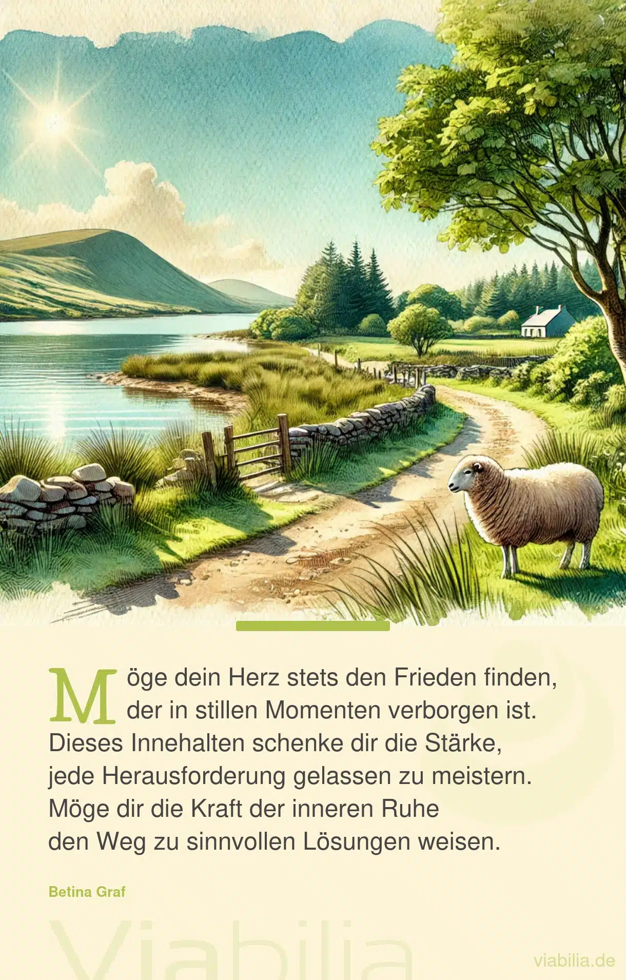 Irische Segenswünsche mit Aquarellbild Irische Segenswünsche mit Aquarellbild