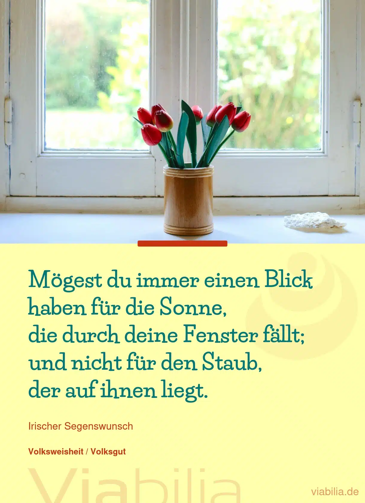 Irischer Segenswunsch: Blick für Sonne Metaphorischer irischer Segenswunsch: Blick für Sonne