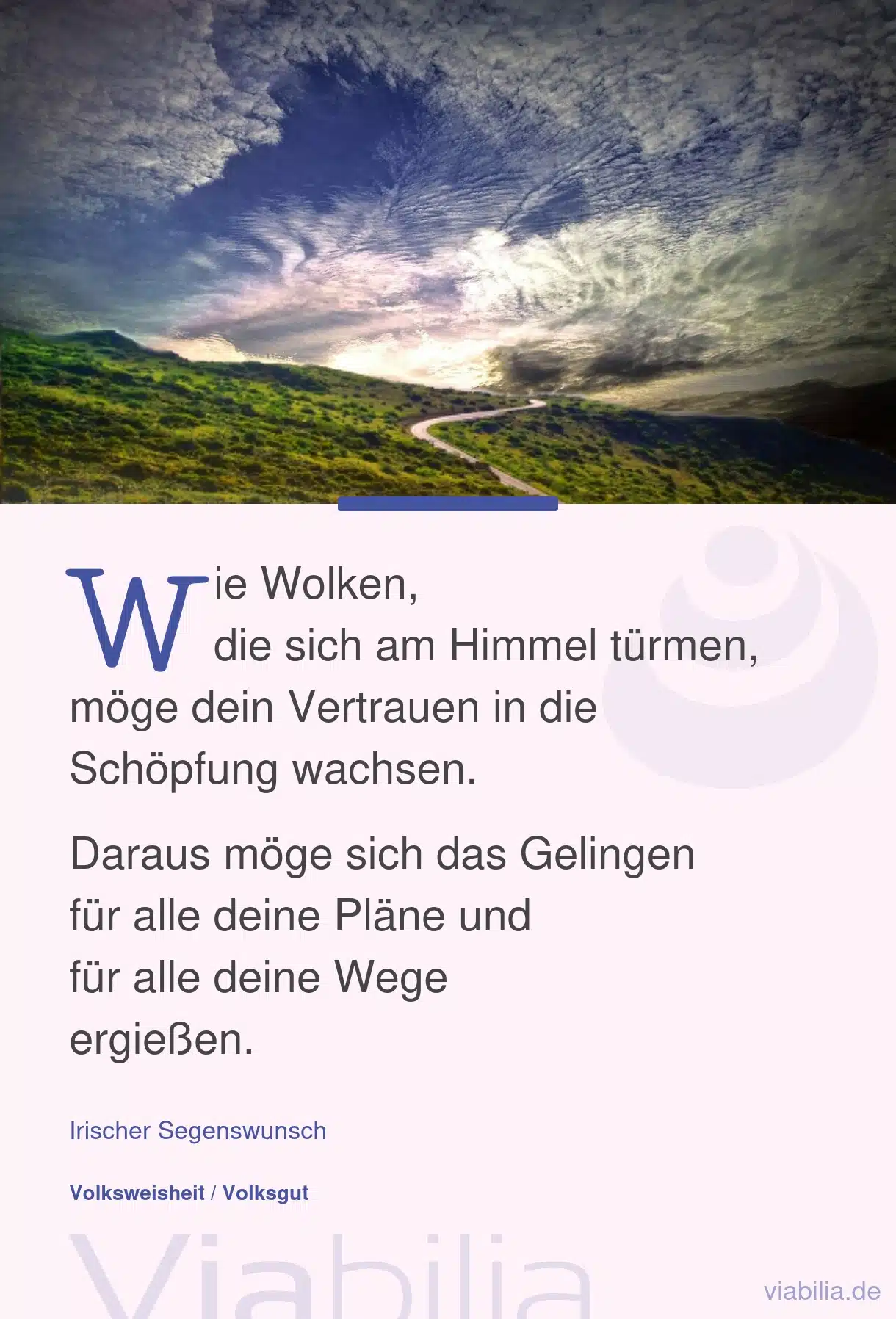 Irischer Segenswunsch zum Gelingen deiner Pläne Irischer Segenswunsch zum Gelingen deiner Pläne